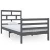 Modern Grey Solid Pine Bed Frame 90x200 cm - Stylish & Durable