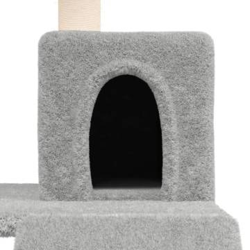 Cat Tree with Sisal Scratching Posts - Light Grey 82 cm