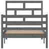 Modern Grey Solid Pine Bed Frame 90x200 cm - Stylish & Durable