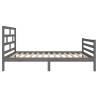 Modern Grey Solid Pine Bed Frame 90x200 cm - Stylish & Durable