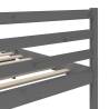 Modern Grey Solid Pine Bed Frame 90x200 cm - Stylish & Durable