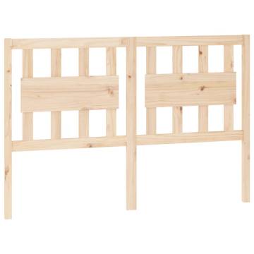 Stylish Pine Wood Bed Headboard - 125.5x4x100 cm