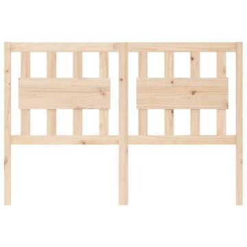 Stylish Pine Wood Bed Headboard - 125.5x4x100 cm