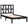 Black Solid Wood Pine Bed Frame 100x200 cm - Hipomarket