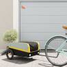 Bike Trailer Black and Yellow 30 kg Iron Colour yellow Size 122 x 52.5 x 42.5 cm 