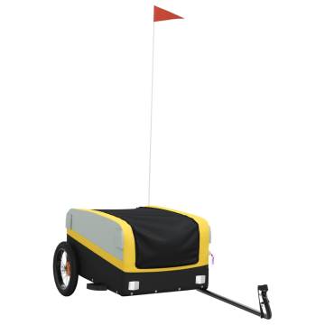 Heavy-Duty Bike Trailer - Black & Yellow 30 kg Capacity