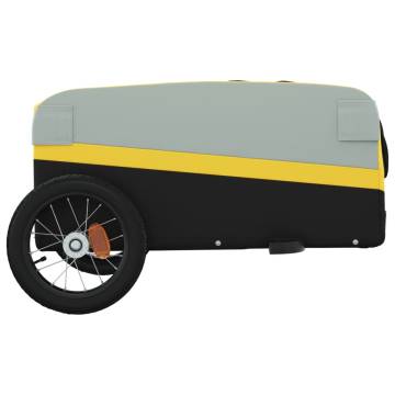 Heavy-Duty Bike Trailer - Black & Yellow 30 kg Capacity