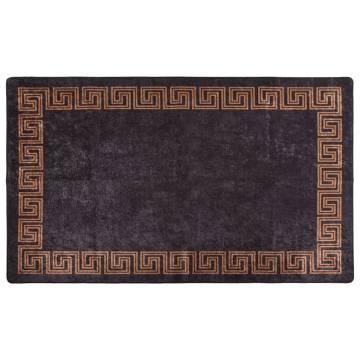 Washable Black and Gold Rug 120x170 cm - Anti Slip & Stylish