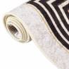 Washable White and Black Rug 150x230 cm - Anti Slip & Stylish