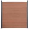 Durable Brown Fence Panel Set 180x186 cm WPC | HipoMarket