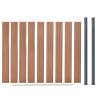 Durable Brown Fence Panel Set 180x186 cm WPC | HipoMarket