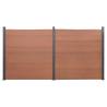 Fence Panel Set Brown 353x186 cm WPC Colour brown Size 353 x 186 cm Quantity in Package 1 