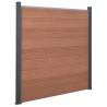 Fence Panel Set Brown 353x186 cm WPC - Durable & Easy to Install