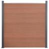 Fence Panel Set Brown 353x186 cm WPC - Durable & Easy to Install