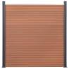 Fence Panel Set Brown 353x186 cm WPC - Durable & Easy to Install