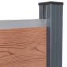 Fence Panel Set Brown 353x186 cm WPC - Durable & Easy to Install