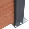 Fence Panel Set Brown 353x186 cm WPC - Durable & Easy to Install