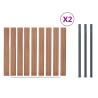 Fence Panel Set Brown 353x186 cm WPC - Durable & Easy to Install