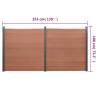 Fence Panel Set Brown 353x186 cm WPC - Durable & Easy to Install