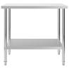 Kitchen Work Table 100x60 cm Stainless Steel - Heavy Duty