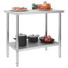 Kitchen Work Table 100x60 cm Stainless Steel - Heavy Duty