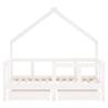 Kids Bed Frame with Drawers - Solid Pine White 70x140 cm