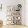 5-Layer Shelves 2 pcs Silver Steel&Engineered Wood Colour silver Size 55 x 55 x 172 cm Quantity in Package 1 Amount 2 