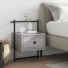 Wall-Mounted Grey Sonoma Bedside Cabinet - 35x30x51 cm