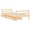 Kids Bed Frame with Drawers | Solid Pine Wood 90x200 cm