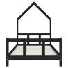 Kids Bed Frame Black 90x200 cm Solid Pine - Fun & Sturdy