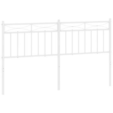 Stylish White Metal Headboard - 150 cm for Any Bedroom