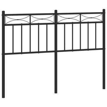 Stylish Black Metal Headboard 120 cm - Hipomarket