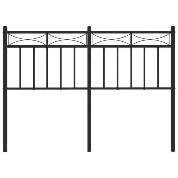 Stylish Black Metal Headboard 120 cm - Hipomarket