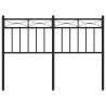 Stylish Black Metal Headboard 120 cm - Hipomarket