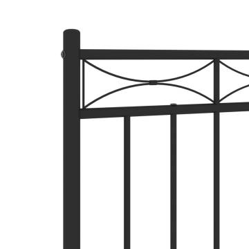 Stylish Black Metal Headboard 120 cm - Hipomarket