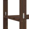 3-Tier Brown Storage Rack - Solid Pine Wood | Hipomarket UK