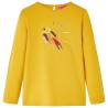 Kids' T-shirt with Long Sleeves Dark Ochre 104 Colour ochre Size 104 (3-4y) 