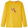 Kids' T-shirt with Long Sleeves Dark Ochre 128 Colour ochre Size 128 (7-8y) 