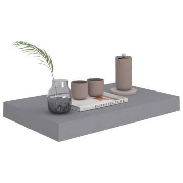 Floating Wall Shelf Grey 40x23x3.8 cm - Stylish Home Display