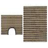 Hand-Woven Jute Bathroom Mat Set – Natural & Black Rug