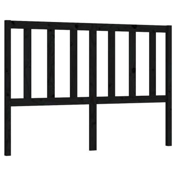 Black Solid Wood Pine Bed Headboard - 156x4x100 cm