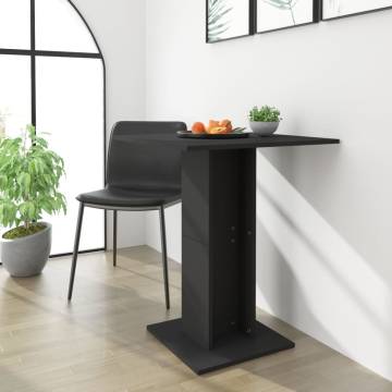 Stylish Black Bistro Table - 60x60x75 cm Engineered Wood