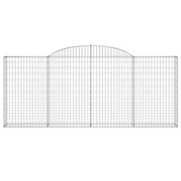 Arched Gabion Baskets - 10 pcs Galvanised Iron | HipoMarket