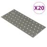 Perforated Plates 20 pcs 2 mm 240x100 mm Galvanised Steel Size 240 x 100 mm Quantity in Package 1 