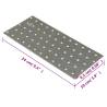 Perforated Plates - 20 pcs Galvanised Steel 240x100 mm