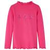 Kids' T-shirt with Long Sleeves Bright Pink 128 Colour pink Size 128 (7-8y) 