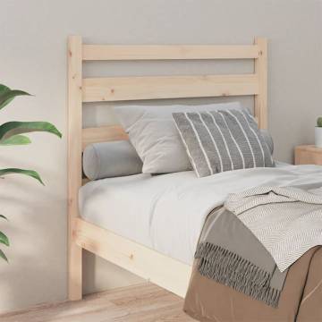 Stylish Solid Wood Pine Bed Headboard - 106x4x100 cm