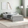 Bed Frame Grey Sonoma 90x200 cm Engineered Wood Colour grey sonoma Size 90 x 200 cm 