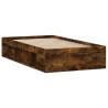 Smoked Oak Bed Frame 100x200 cm | Modern & Durable Design