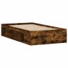 Smoked Oak Bed Frame 100x200 cm | Modern & Durable Design